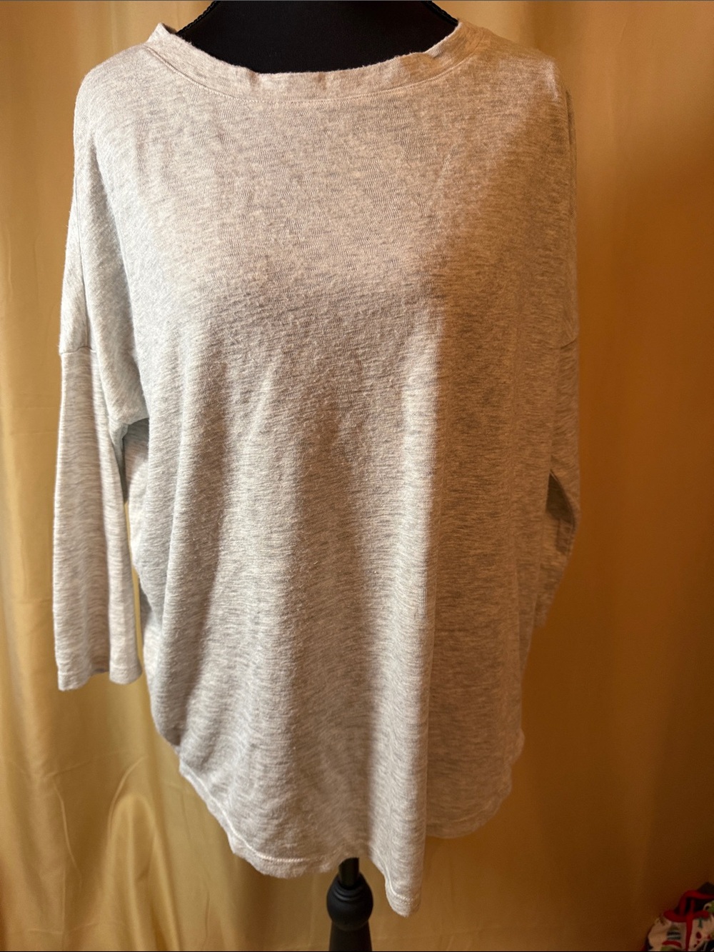 LOFT Light Gray Relaxed Crewneck Sweatshirt